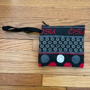 New OSU Ohio State Polka Dot Wristlet